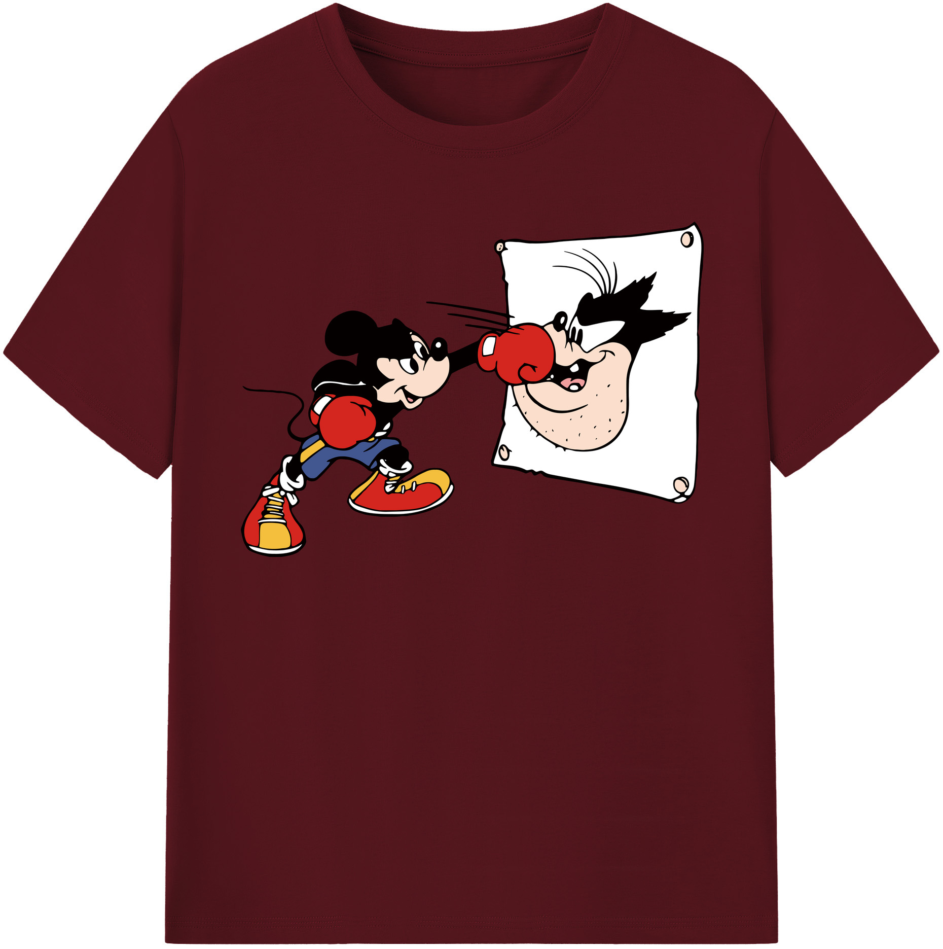 （画像用） ミッキーマウス Mickey Mouse 綿100％半袖Tシャツ（フロントプリント）